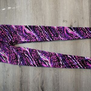 K-DEER Pink and Purple Animal Print Leggings